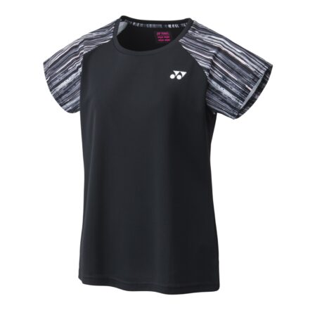 Yonex-Womens-T-shirt-16574EX-Black-badminton-t-shirt