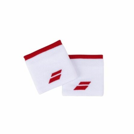 Babolat Logo Wristband White/Fiesta Red