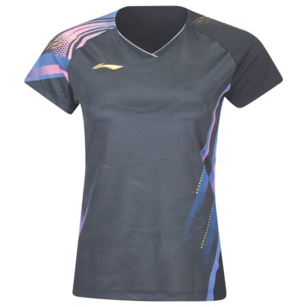 Li-Ning AAYV146-1 Side Effect Women T-shirt Black